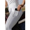 Legíny jazdecké Flora Je t'aime Equithème, s gripom, dámske, biele