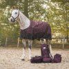 Deka výbehová QHP, s fleecom, wine red (Dĺžka chrbta 90 cm	)