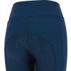 Legíny jazdecké Dolomyt Equithème, s gripom, zimné, dámske, navy