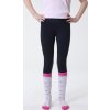 Legíny jazdecké Horseware, s gripom, detské, core black
