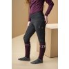 Legíny jazdecké Alba AA, s gripom, zateplené, detské, core black