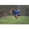 Deka výbehová Tyrex Equithème, s krkom, 200 g, navy/grey (Dĺžka chrbta 100 cm)