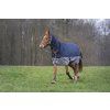 Deka výbehová Tyrex Equithème, s krkom, 200 g, navy/grey (Dĺžka chrbta 100 cm)