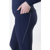 Legíny jazdecké Easefit Horseware, s gripom na kolenách, zimné, dámske, core navy