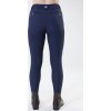 Legíny jazdecké Easefit Horseware, s gripom na kolenách, zimné, dámske, core navy