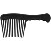 Hrebeň plastový na hrivu Soft Hippotonic, čierny