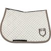 Dečka podsedlová Monogram Print  Equestro, skoková, antique white/walnut