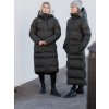 Kabát jazdecký Arctic Puffer UHIP, dámsky, zimný, predĺžený, dark green