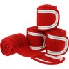 Bandáže X-mas Equithème, 3 m, 4 ks, red/white
