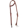 Uzdečka westernová Barbwire Pool's, jednouška, cognac