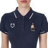 Tričko Polo X Fise Equestro, s krátkym rukávom, s gombíkmi, dámske, navy blazer