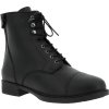 Perka kožené Nîmes Norton, so zipsom a šnurovaním, pre dospelých, čierne