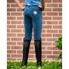 Legíny jezdecké Rosalynn QHP, s gripem, dětské, denim
