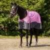 Deka výbehová QHP, s fleecom, cheery pink (Dĺžka chrbta 135 cm	)