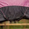 Deka výbehová QHP, s fleecom, cheery pink (Dĺžka chrbta 135 cm	)
