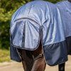 Deka výbehová QHP, s fleecom, misty blue (Dĺžka chrbta 135 cm	)