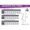 Čižmy Jazdecké Hailey QHP, štandardné lýtko, čierne