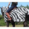 Deka jazdecká Buzz-Off Zebra Bucas, proti hmyzu, s krkom (Dĺžka chrbta 125 cm	)