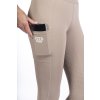 Legíny jazdecké Lavender Bay HKM, s gripom, dámske, taupe