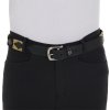Opasok kožený Polo S Equestro, black/beige/black