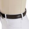 Opasok kožený Double Stitching Equestro, tmavohnedý (Dĺžka 	100 cm)