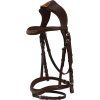 Uzdečka kožená Amazzone Acavallo, tmavohnedá (Veľkosť COB)