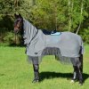 Deka jazdecká Moskito-Fransen III BUSSE, proti hmyzu, s krkom, grey/anthracite