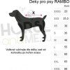 Deka pre psov Waterproof RAMBO, 100 g, navy/red (Veľkosť L)