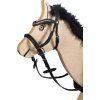 Uzdečka bezzubadlová Funny Horses HKM, black/pink (Veľkosť MINI SHETTY)