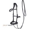 Uzdečka bezzubadlová Sidepull Rebecca F.R.A., čierna