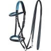 Uzdečka bezzubadlová Dietsji F.R.A., black/sky blue