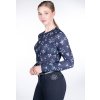 Tričko funkčné Fleurs Blooms Bury HKM, dámske, deep blue/white