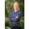 Tričko funkčné Fleurs Blooms Bury HKM, dámske, deep blue/white