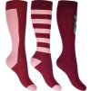 Podkolienky jazdecké Grenada HKM, 3 páry, detské, rose/wine red