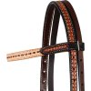 Uzdečka westernová Pool's, chestnut/natural