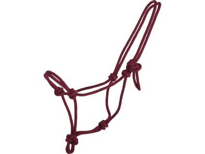 Provazová ohlávka Basic Q-essentials, burgundy (Velikost SHETTY)
