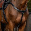 Poprsník Long bridge QHP, black (Velikost PONY)