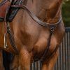 Poprsník Long bridge QHP, dark brown (Velikost PONY)