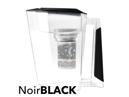 MAUNAWAI® KINI – filtračná kanvica s čiernym vekom a rukoväťou, živá voda ako z horského prameňa