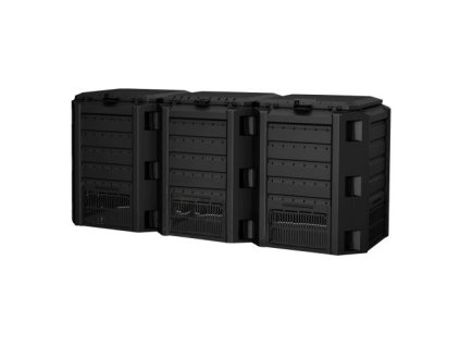Composter 1200 l COMPOGREEN (3 x 400 l) negru