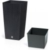 Ghiveci RATO SQUARE + insert antracit