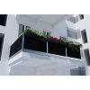3462854 2 paravane de balcon din plastic 5 x 1 m negre