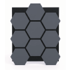 14013 1 akusticky panel hexagon 620x760 mm sedy