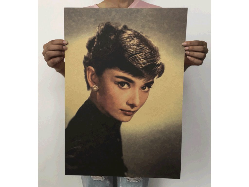Plakát Audrey Hepburn 51,5x36cm Vintage č.80