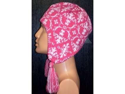 Dámská zimní čepice Surfanic Pig tail hot pink