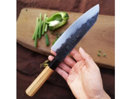 Kuchyňský Santoku nůž 7" Fangzuo ručně kovaný