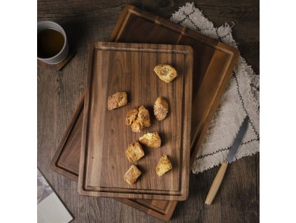 Prkénko na krájení z ořechového dřeva XL