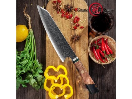 Nůž Kiritsuke 8.2" GRAND SHARP 67 vsrtev damaškové oceli