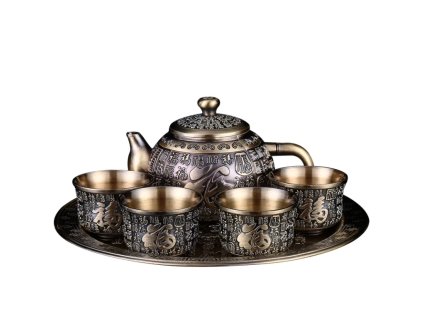 Čínská čajová sada z bronzu Orient