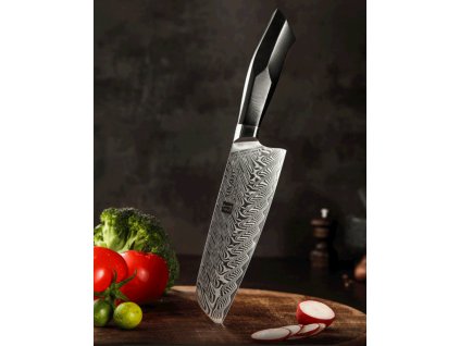 Santoku nůž 7.3" XINZUO ŠIGA 67 vrstev damaškové oceli
